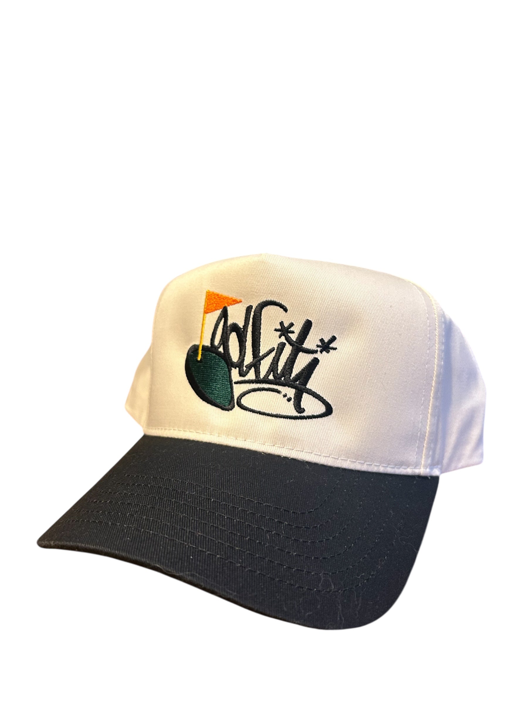 Golfiti Tag Script Golf Hat - Black & White